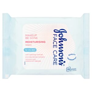JOHNSONS FACIAL WIPES MOISTURISING WIPES FOR DRY SKIN 25S