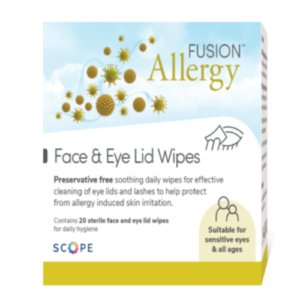 Fusion Allergy Face & Eye Lid Wipes 20's